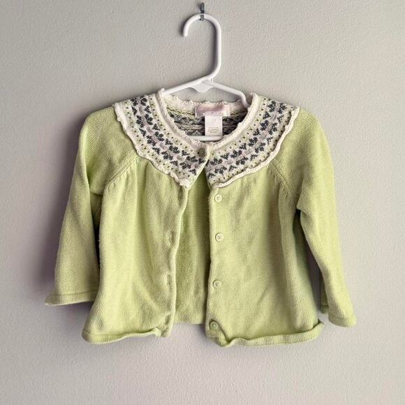 Janie and jack green cardigan - Picture 1 of 4